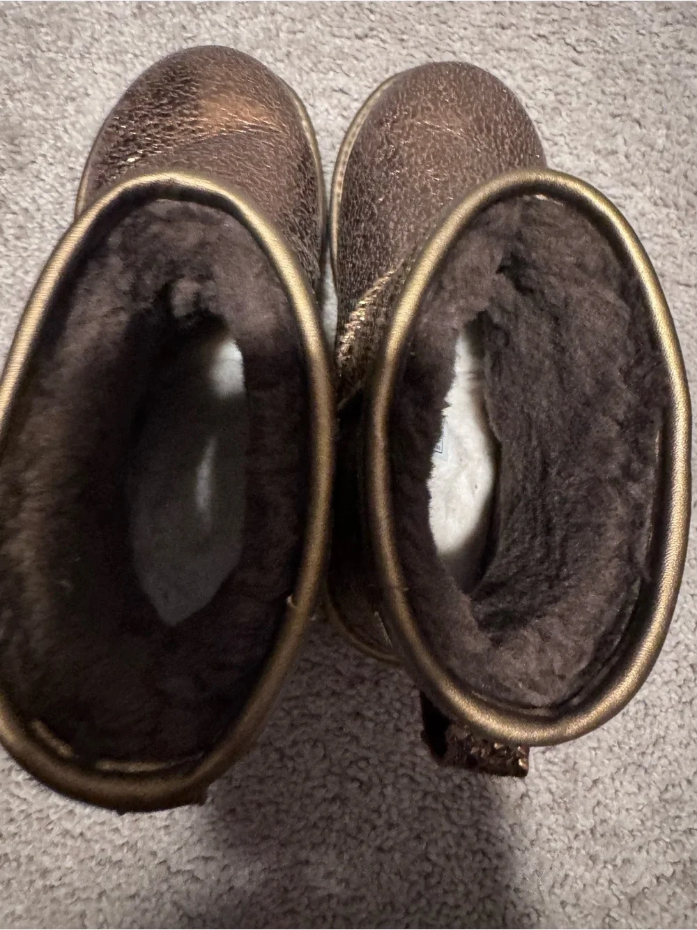 UGG Kids Metallic Bronze Short Boots